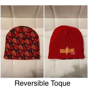 New Shazam Reversible Beanie Hat Toque